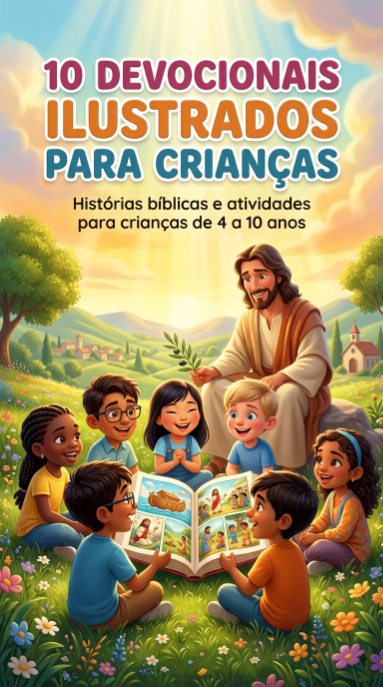 Capa do bônus 1: 10 Devocionais Ilustrados para Crianças